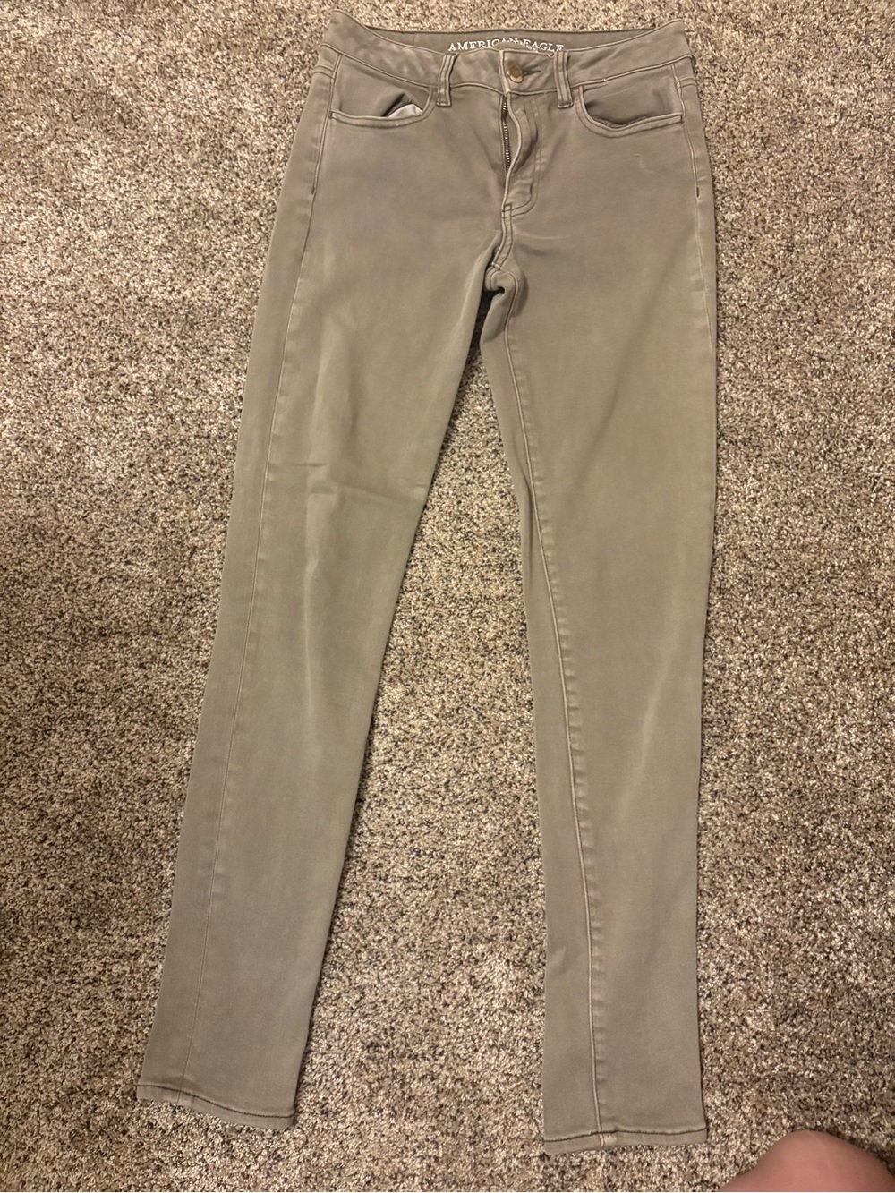 American Eagle Outfitters Women’s Skinny Jeans - Olive Green
